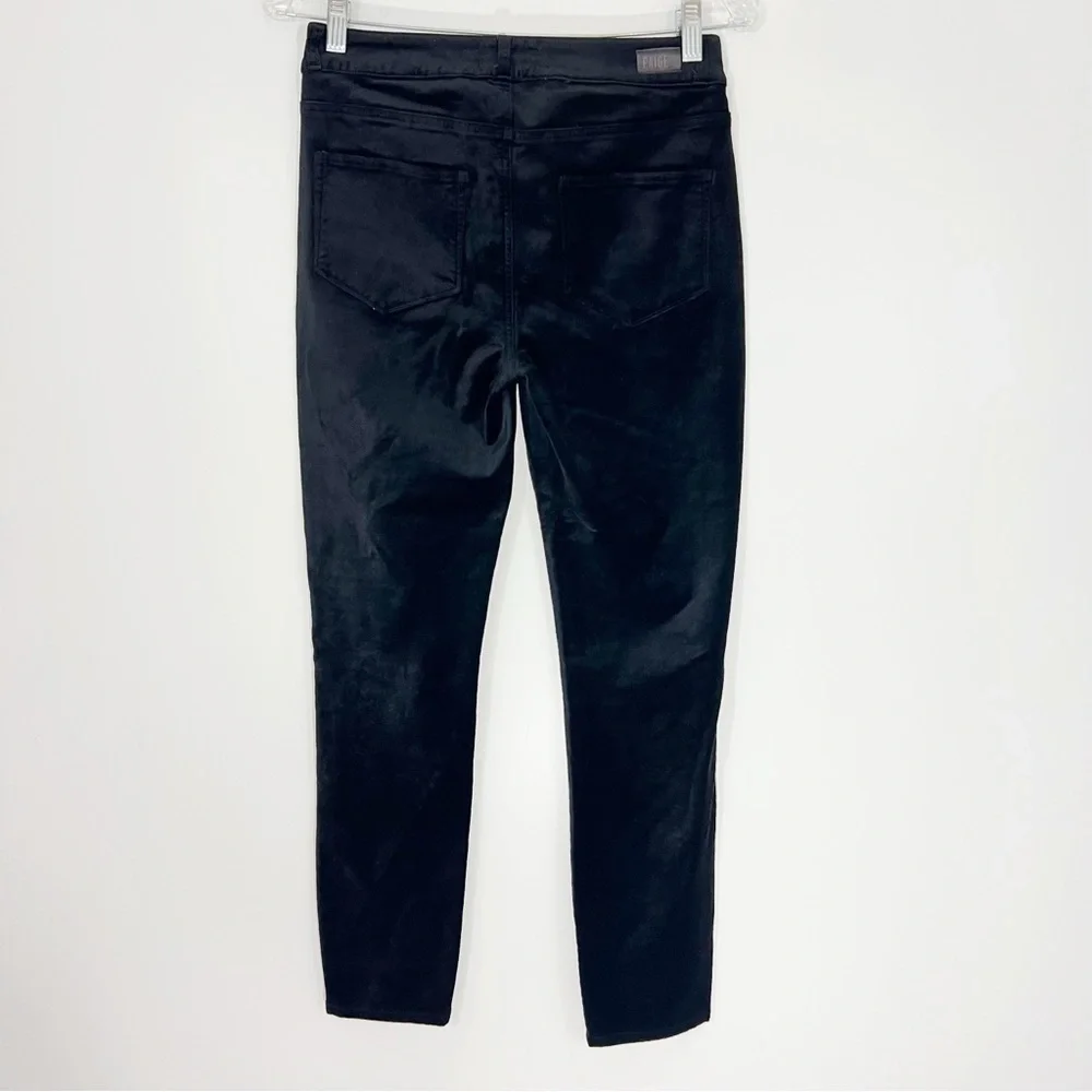 Paige Hoxton Ankle Peg Straight Velvet Jeans in Black Overdye Size 26